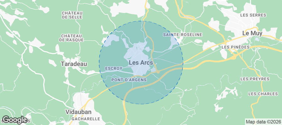 Les Arcs-sur-Argens Airbnb map